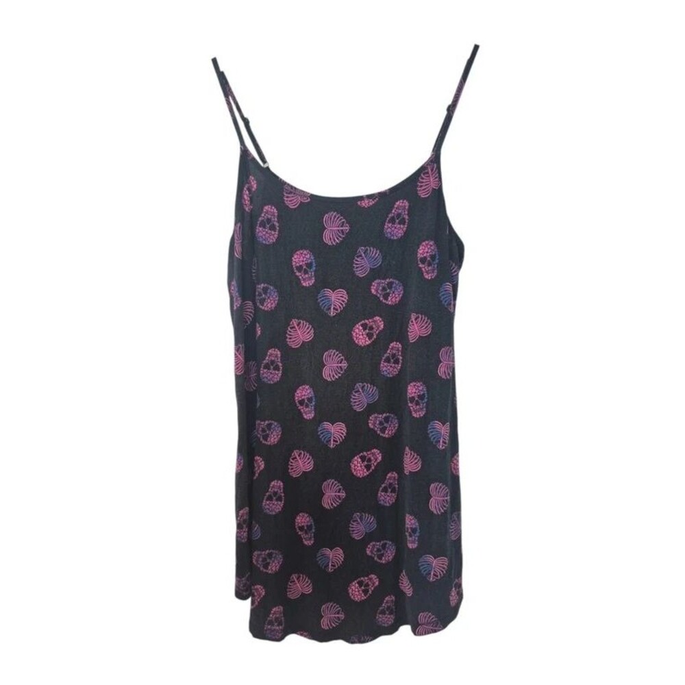 Torrid Skull Hearts Super Soft Sleep Cami Tunic Goth Boho 2X